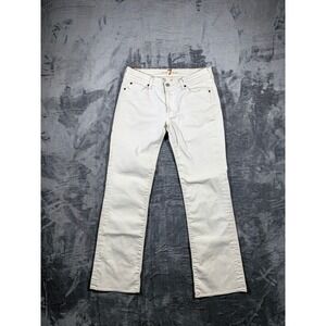 7 For All Mankind Bootcut Jeans Off White Cream Jerome Dahan Size 31